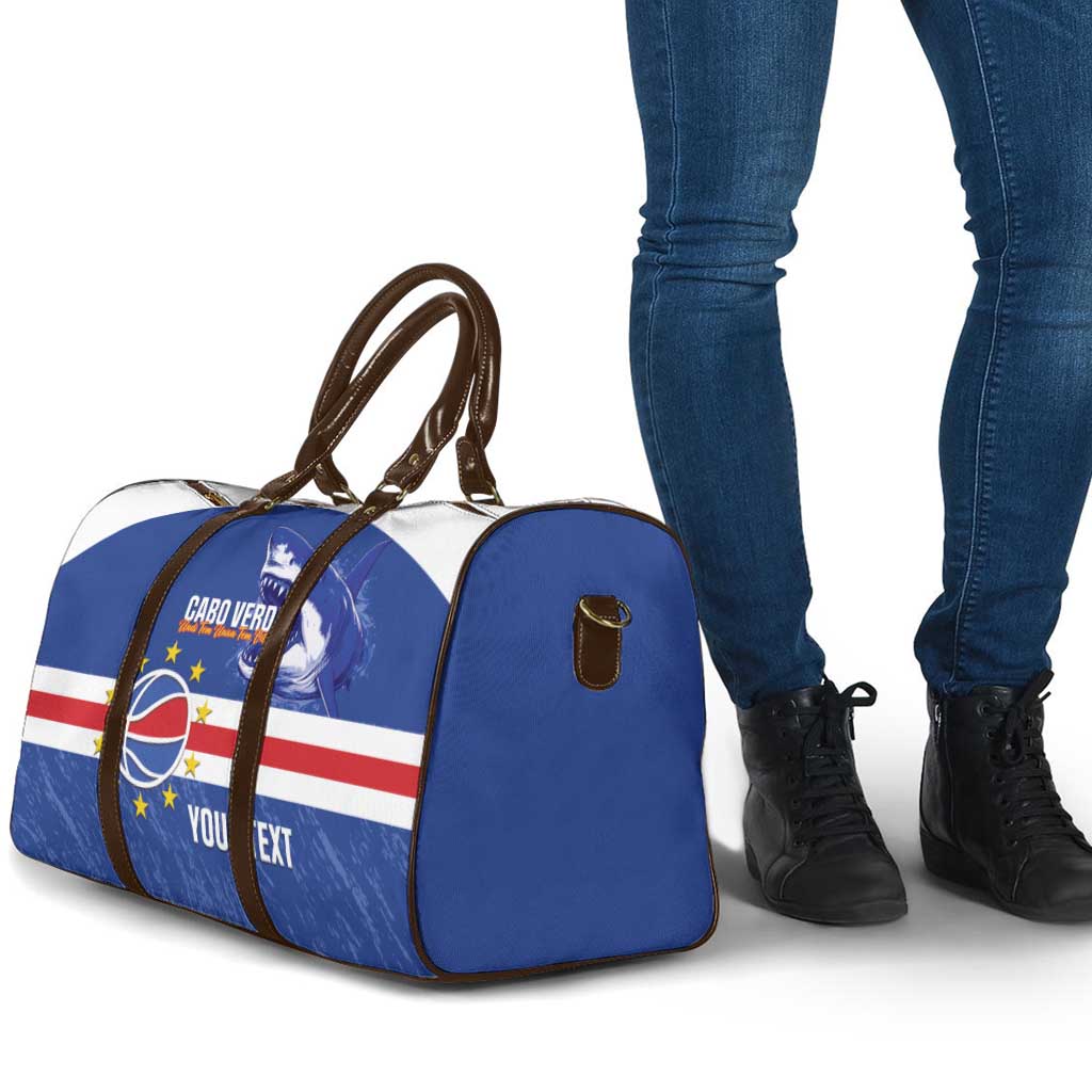Cape Verde Basketball Custom Travel Bag Come On Blue Sharks - Wonder Print Shop