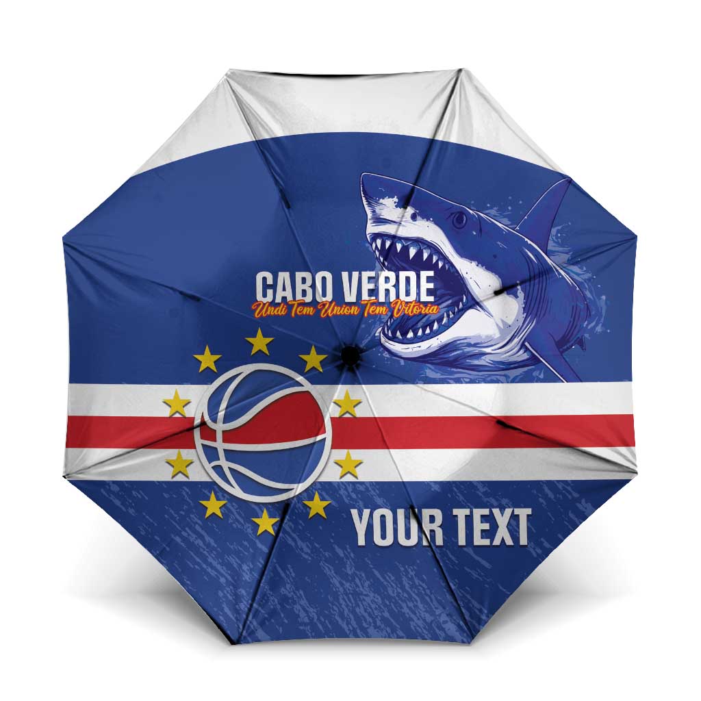Cape Verde Basketball Custom Umbrella Come On Blue Sharks - Wonder Print Shop
