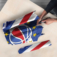 Cape Verde Basketball Custom Umbrella Come On Blue Sharks - Wonder Print Shop