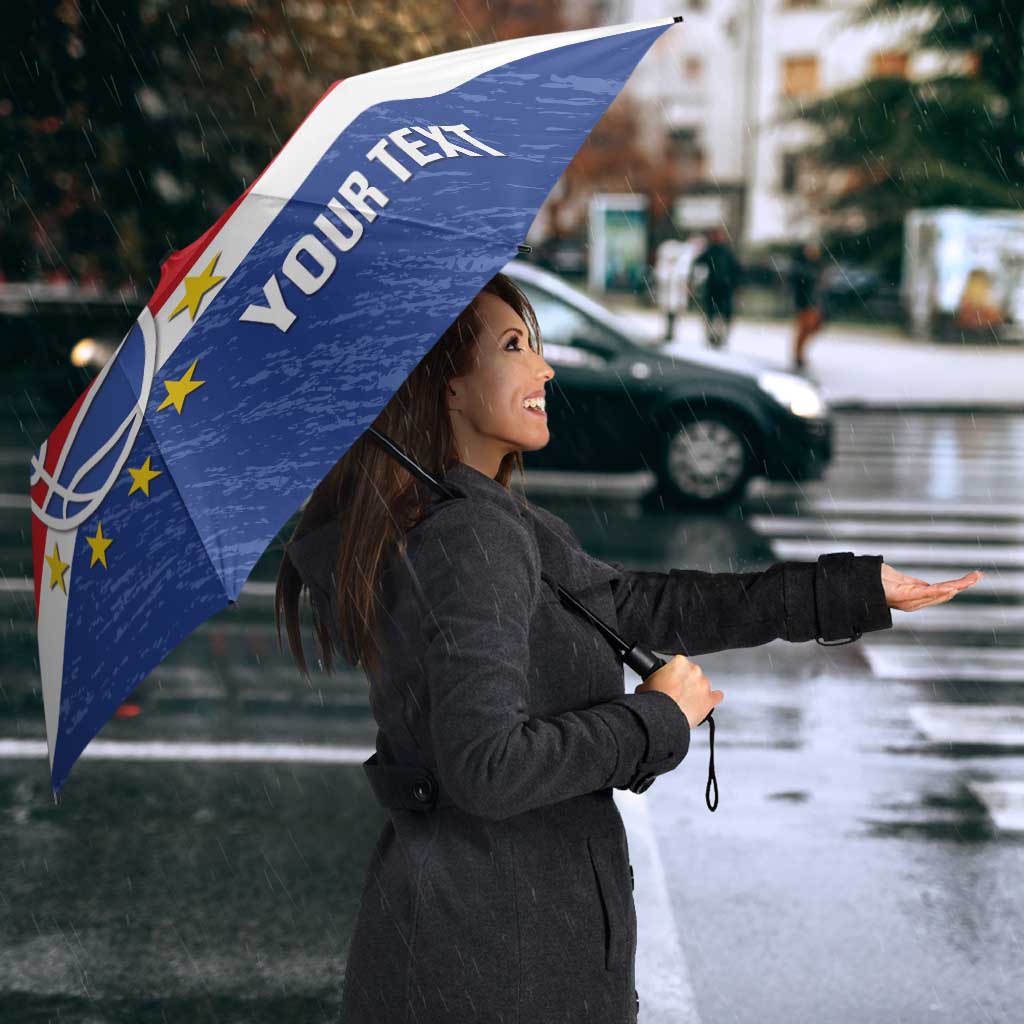 Cape Verde Basketball Custom Umbrella Come On Blue Sharks - Wonder Print Shop