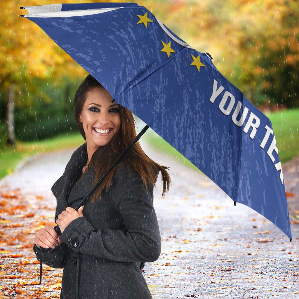 Cape Verde Basketball Custom Umbrella Come On Blue Sharks - Wonder Print Shop