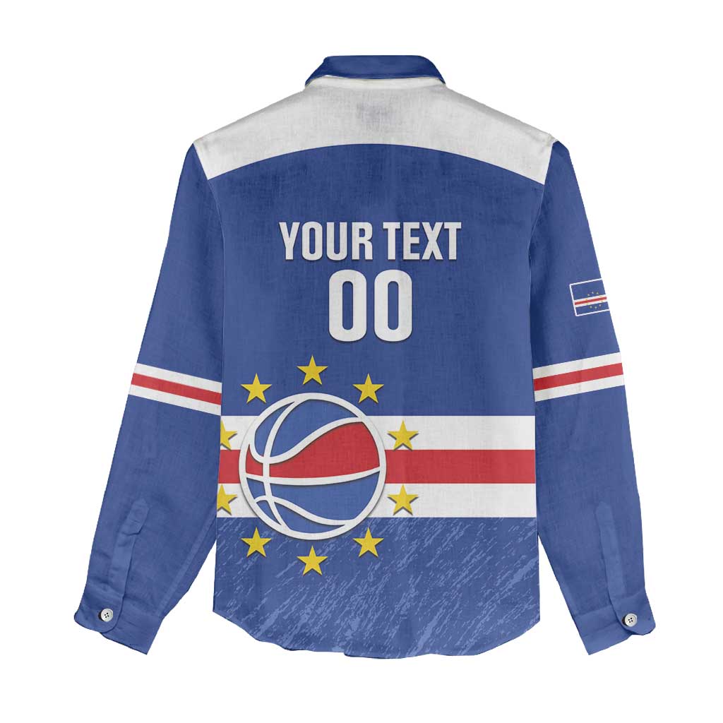 Cape Verde Basketball Custom Women Casual Shirt Come On Blue Sharks - Wonder Print Shop