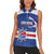 Cape Verde Basketball Custom Women Sleeveless Polo Shirt Come On Blue Sharks - Wonder Print Shop