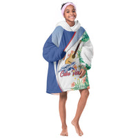 Cavaquinho Cabo Verde Kid Wearable Blanket Hoodie Cape Verdean Instrument Tropical Sea Turtle