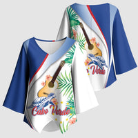 Cavaquinho Cabo Verde Kimono Sleeve Blouse Cape Verdean Instrument Tropical Sea Turtle