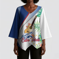 Cavaquinho Cabo Verde Kimono Sleeve Blouse Cape Verdean Instrument Tropical Sea Turtle