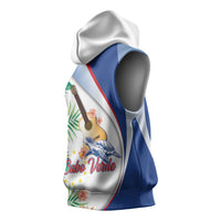 Cavaquinho Cabo Verde Sleeveless Hoodie Cape Verdean Instrument Tropical Sea Turtle