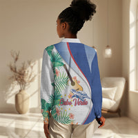Cavaquinho Cabo Verde Women Casual Shirt Cape Verdean Instrument Tropical Sea Turtle