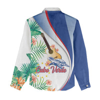 Cavaquinho Cabo Verde Women Casual Shirt Cape Verdean Instrument Tropical Sea Turtle