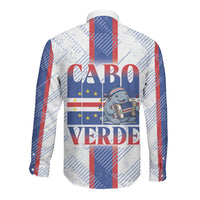 Accordion Gaita Cabo Verde Long Sleeve Button Shirt Cape Verdean Instrument Cute Manatee
