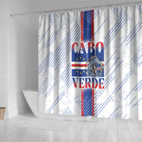 Accordion Gaita Cabo Verde Shower Curtain Cape Verdean Instrument Cute Manatee