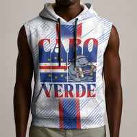 Accordion Gaita Cabo Verde Sleeveless Hoodie Cape Verdean Instrument Cute Manatee
