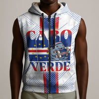 Accordion Gaita Cabo Verde Sleeveless Zip Hoodie Cape Verdean Instrument Cute Manatee