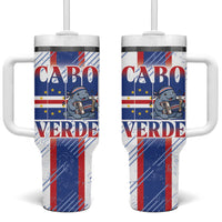 Accordion Gaita Cabo Verde Tumbler With Handle Cape Verdean Instrument Cute Manatee