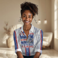 Accordion Gaita Cabo Verde Women Casual Shirt Cape Verdean Instrument Cute Manatee
