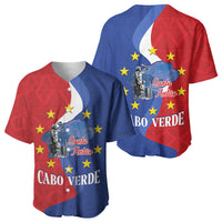 Santo Antao Cabo Verde Baseball Jersey Map With Me Maia Statue African Pattern