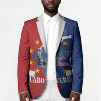 Santo Antao Cabo Verde Blazer Map With Me Maia Statue African Pattern