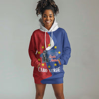 Santo Antao Cabo Verde Hoodie Dress Map With Me Maia Statue African Pattern