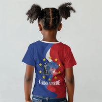 Santo Antao Cabo Verde Kid T shirt Map With Me Maia Statue African Pattern