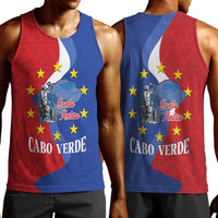 Santo Antao Cabo Verde Men Tank Top Map With Me Maia Statue African Pattern