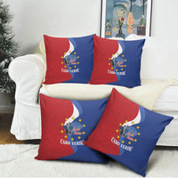 Santo Antao Cabo Verde Pillow Cover Map With Me Maia Statue African Pattern