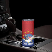 Santo Antao Cabo Verde Skinny Tumbler Map With Me Maia Statue African Pattern