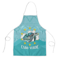 Sao Vincente Cabo Verde Apron Map With Sea Turtle African Pattern