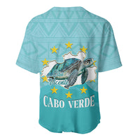 Sao Vincente Cabo Verde Baseball Jersey Map With Sea Turtle African Pattern