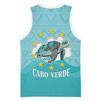 Sao Vincente Cabo Verde Basketball Jersey Map With Sea Turtle African Pattern
