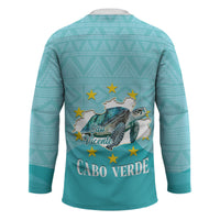 Sao Vincente Cabo Verde Hockey Jersey Map With Sea Turtle African Pattern