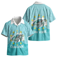 Sao Vincente Cabo Verde Kid Hawaiian Shirt Map With Sea Turtle African Pattern
