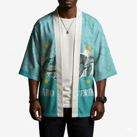 Sao Vincente Cabo Verde Kimono Map With Sea Turtle African Pattern