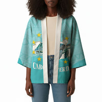 Sao Vincente Cabo Verde Kimono Map With Sea Turtle African Pattern