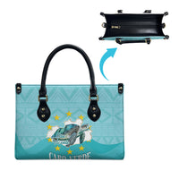 Sao Vincente Cabo Verde Leather Bag Map With Sea Turtle African Pattern