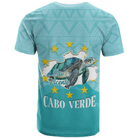 Sao Vincente Cabo Verde T shirt Map With Sea Turtle African Pattern