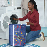 Personalized Santiago Cabo Verde Laundry Basket Map With Farol de Dona Maria Pia