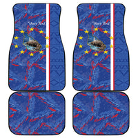 Personalized Santiago Cabo Verde Car Mats Map With Farol de Dona Maria Pia