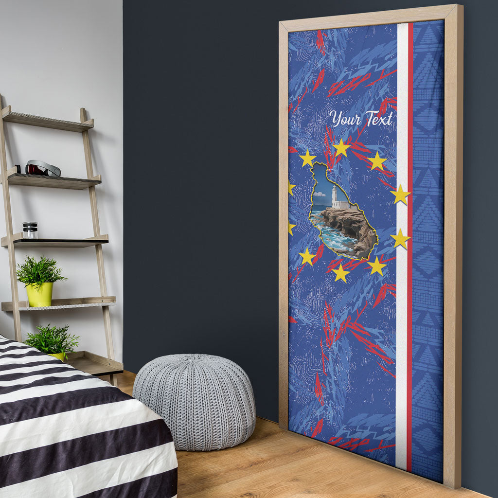 Personalized Santiago Cabo Verde Door Cover Map With Farol de Dona Maria Pia