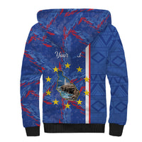 Personalized Santiago Cabo Verde Sherpa Hoodie Map With Farol de Dona Maria Pia