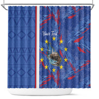 Personalized Santiago Cabo Verde Shower Curtain Map With Farol de Dona Maria Pia