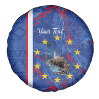 Personalized Santiago Cabo Verde Spare Tire Cover Map With Farol de Dona Maria Pia
