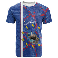 Personalized Santiago Cabo Verde T shirt Map With Farol de Dona Maria Pia