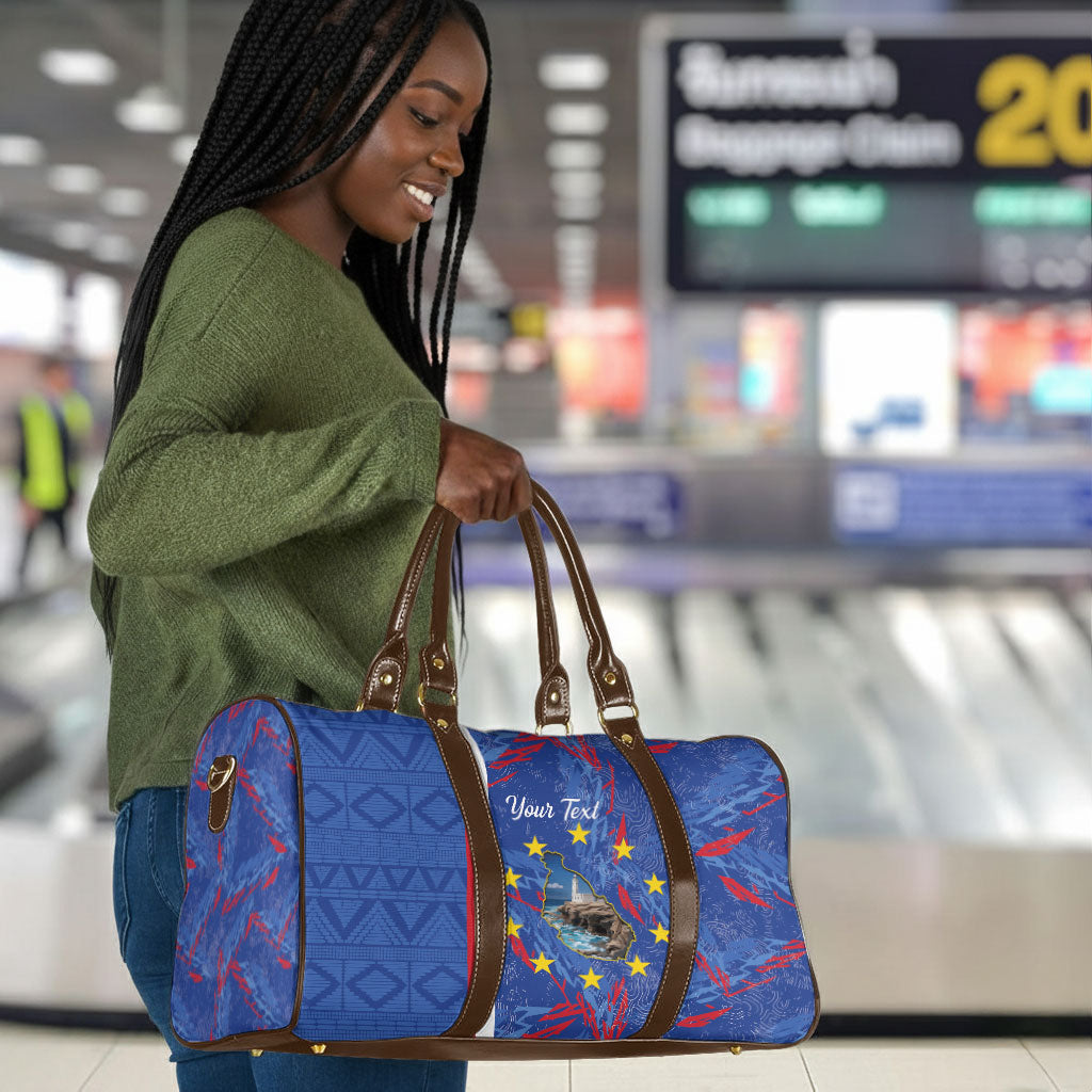 Personalized Santiago Cabo Verde Travel Bag Map With Farol de Dona Maria Pia