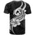 Polynesia T Shirt Plumeria With Tribal Pattern Black Vibes - Wonder Print Shop