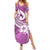 Polynesia Summer Maxi Dress Plumeria With Tribal Pattern Pink Pastel Vibes - Wonder Print Shop