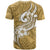 Polynesia T Shirt Plumeria With Tribal Pattern Yellow Pastel Vibes - Wonder Print Shop