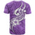 Polynesia T Shirt Plumeria With Tribal Pattern Purple Pastel Vibes - Wonder Print Shop