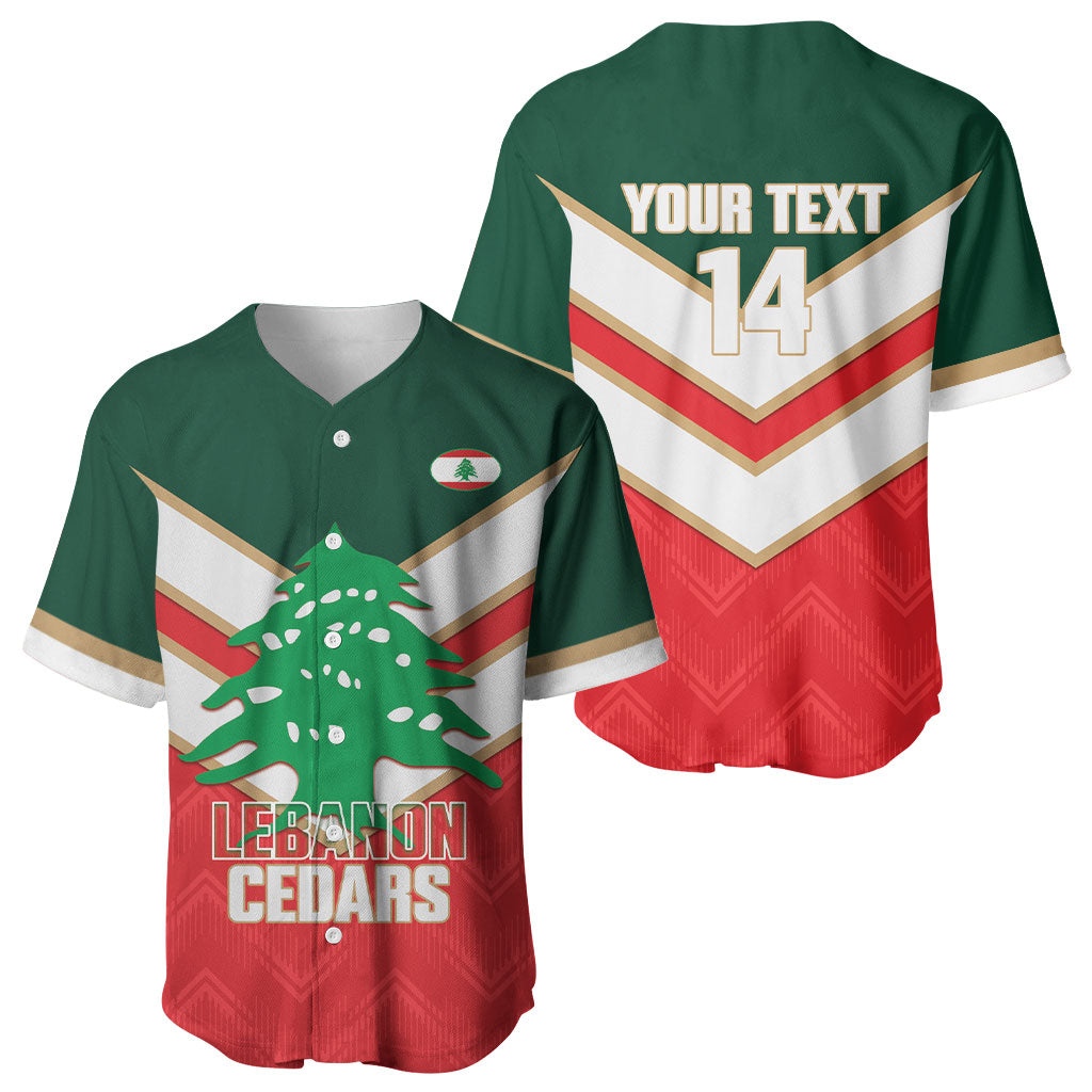 Custom Rugby Lebanon Baseball Jersey 2026 Go Cedars