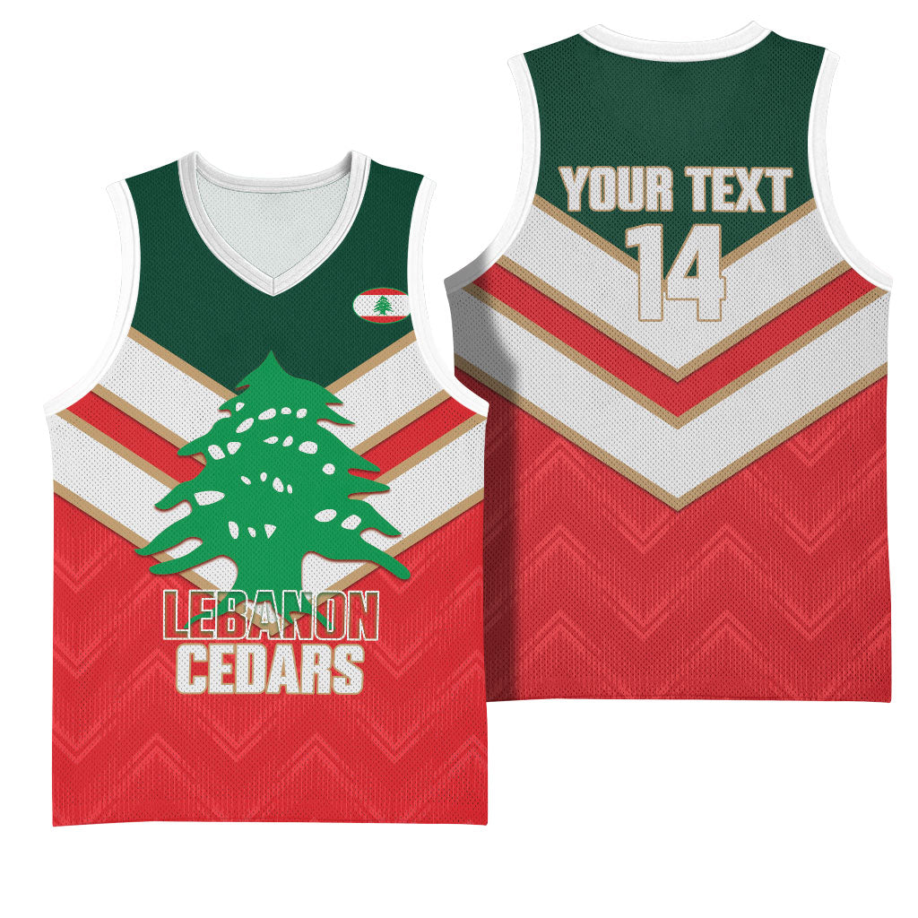 Custom Rugby Lebanon Basketball Jersey 2026 Go Cedars