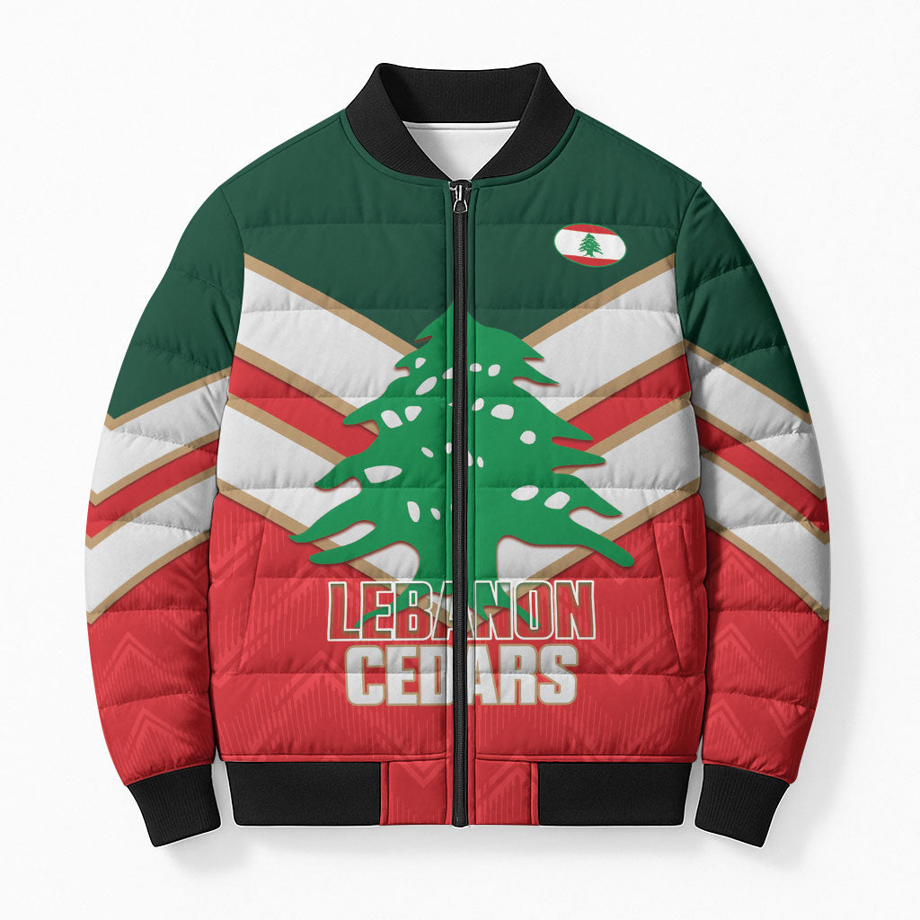 Custom Rugby Lebanon Bomber Puffer Jacket 2026 Go Cedars